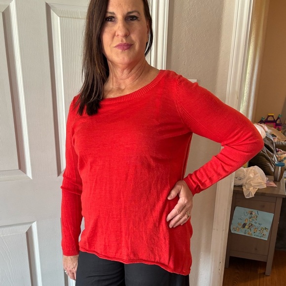 Max Studio 100% Extra Fine Merino Wool Soft Casual Long Sleeve|High Low Sweater - Picture 3 of 10